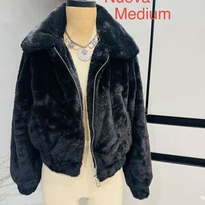 Women's Black Faux Fur Jacket
